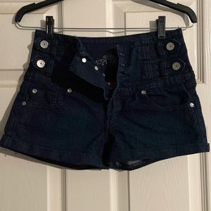 Denim high wasted shorts